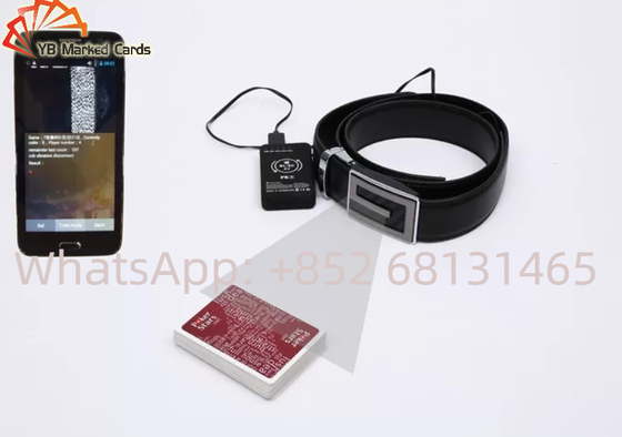 جهاز الغش الديناميكي للعبة البوكر حزام جلد أسود CVK 500 كاميرا مسح