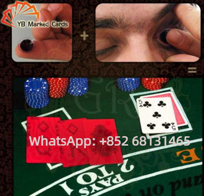 عدسات لاصقة حبر غير مرئية مقاس 9 مم لغش أوراق اللعب باللون الأرجواني
