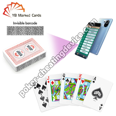 كوباج 2021 WSOP 100٪ البلاستيك UV الباركود علامة بطاقات اللعب علبة واحدة الأحمر